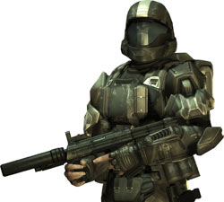 ODST rookie in full gear from 'Halo 3: ODST'